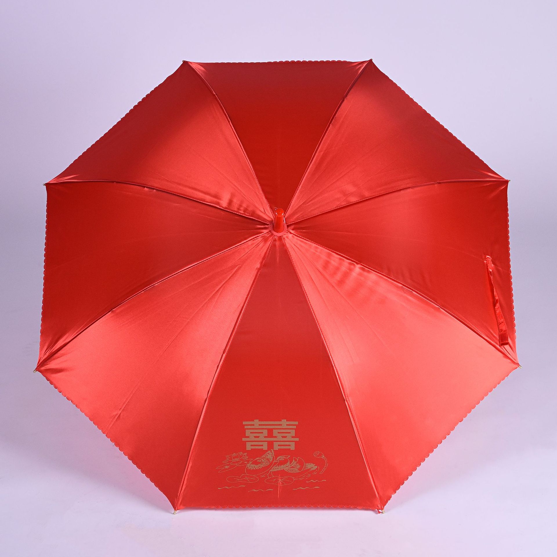 wedding bride rose double happiness wedding umbrella big red straight rod long handle etiquette umbrella wedding ceremony and wedding celebration supplies wholesale full figure