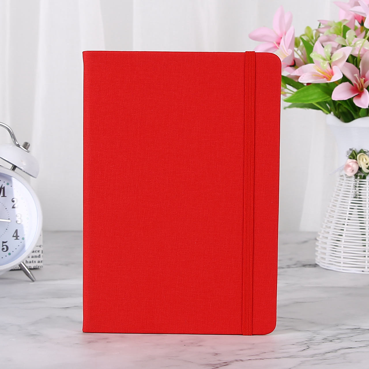 a5 hard leather strap notebook thickening minimalist business office high-end appearance pu diary book spot notepad Item Picture