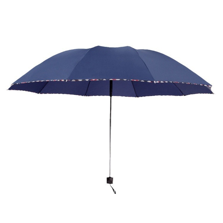 large covered umbrella men and women three-person dual-use folding sun umbrella student double vinyl sun protective sun umbrella full figure
