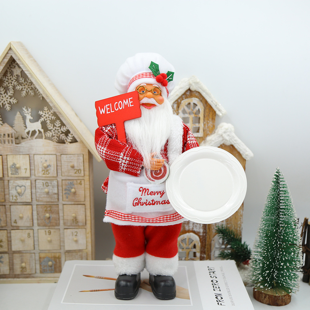 santa doll gift christmas decoration hotel mall christmas decorations multi-color christmas standing doll Item Picture