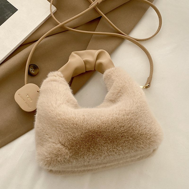 women's bag new fashion popular fairy plush bag women's bag new handbag cute one-shoulder messenger bag plush bag Specification drawing