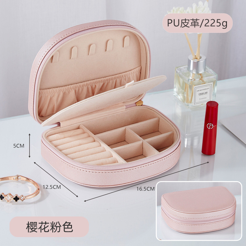 jewelry box multi-layer convenient travel large capacity earrings ear studs ring necklace anti-oxidation hand jewelry storage box Item Picture