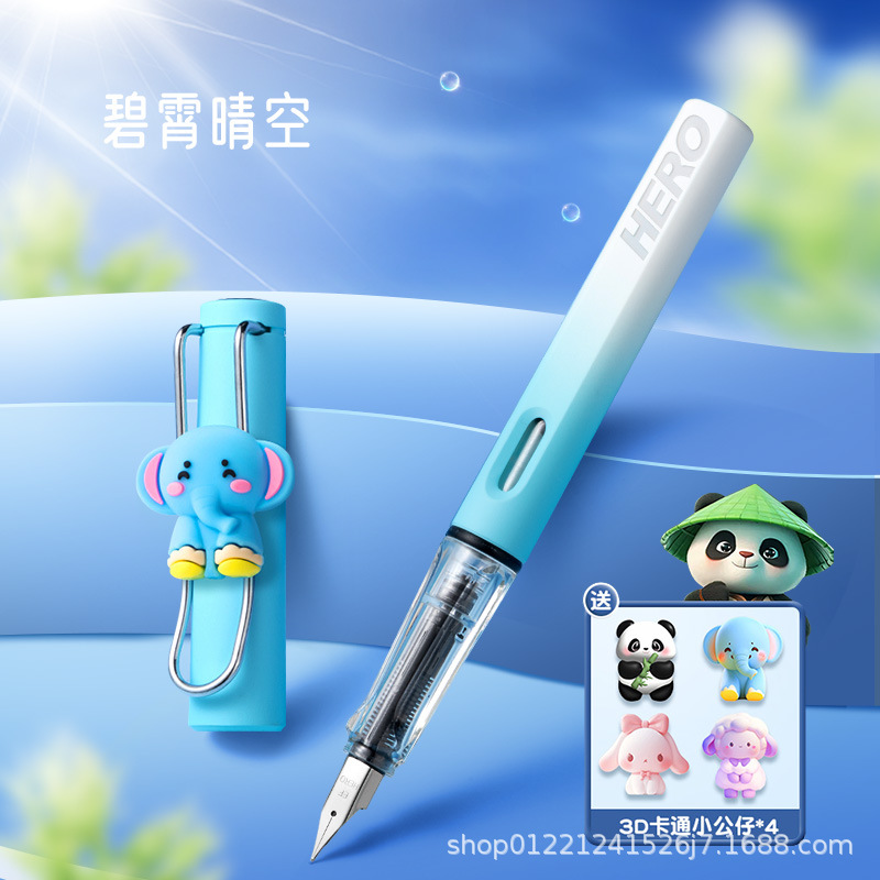hero 359 pen grade 3 only for pupils positive posture practice pen for calligraphy good-looking replaceable ink sac pen Application Scenario