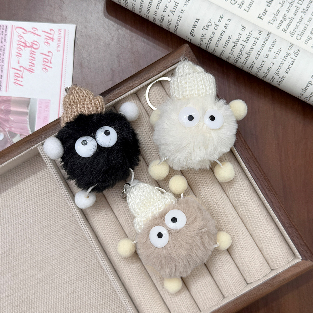 cute big eyes briquette doll keychain student good-looking bag decoration pendant couple key chain small gift Application Scenario