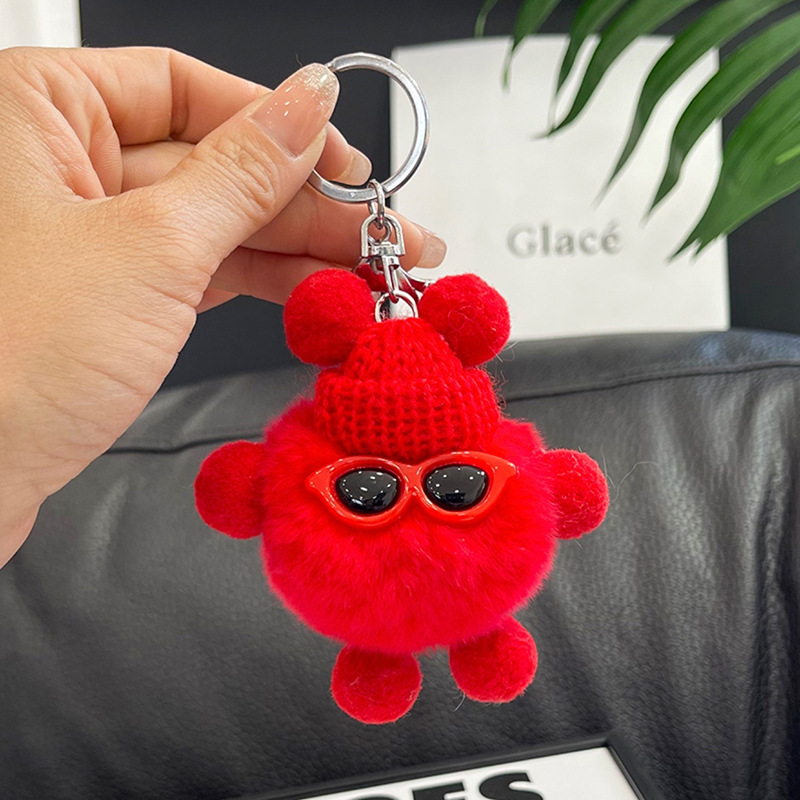 new cute pet small briquette monster doll pendant anti-lost keychain schoolbag pendant plush super cute gift details Picture