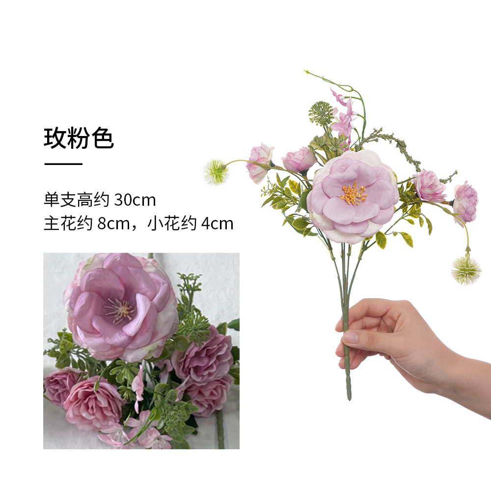 artificial flower rose small bouquet bouquet home decoration wedding event scene layout fake flower hot selling cross-border products Item Picture