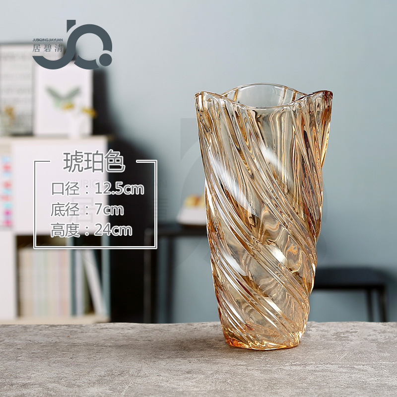 nordic light luxury ins style glass vase high sense internet celebrity transparent living room home decoration decoration lily flowers Application Scenario
