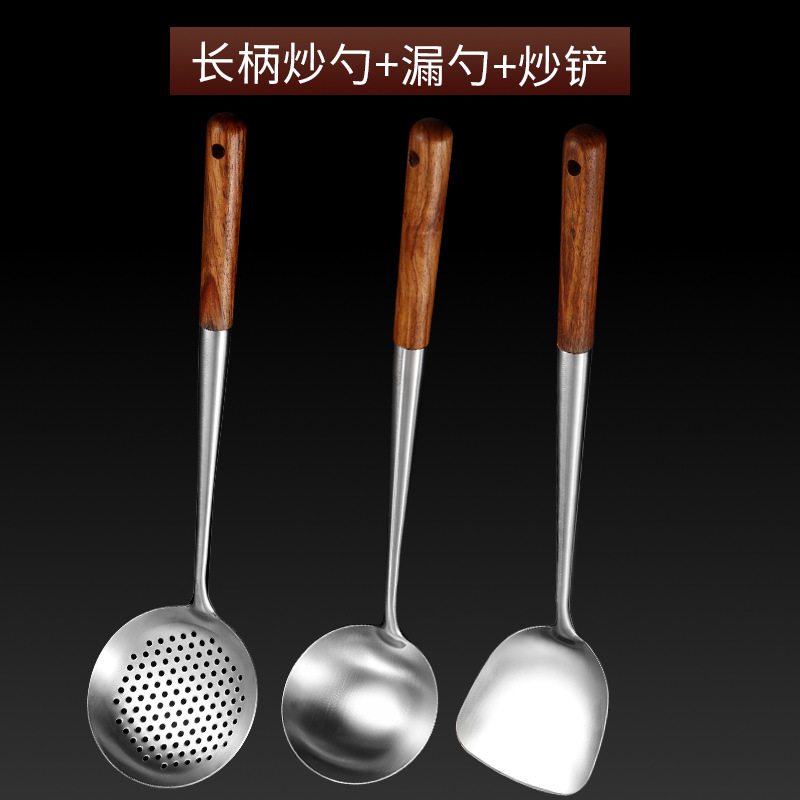 spatula spatula 304 stainless steel spatula long handle household kitchen kitchenware set soup spoon dedicated for chefs Item Picture
