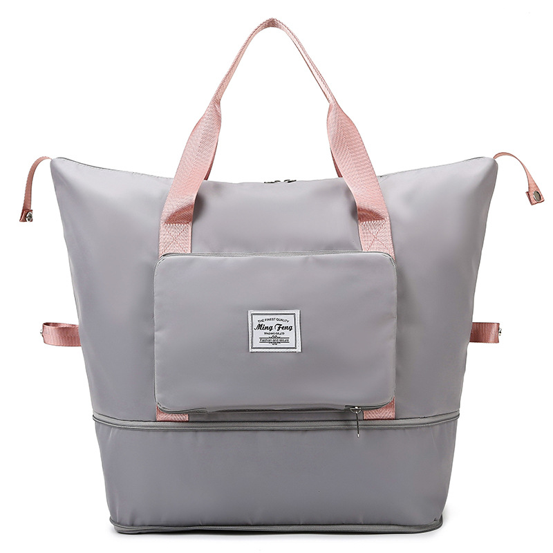 foldable large capacity travel bag dry wet separation swimming yoga fitness bag student travel short distance luggage bag details Picture