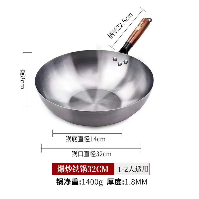factory wholesale pan fried steak egg non-stick pan household pancakes iron pan uncoated non-pick stove pan Application Scenario