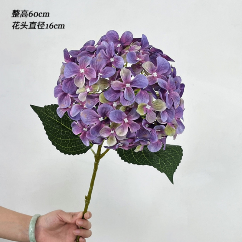 princess hydrangea artificial flower raw silk artificial flower bionic bouquet living room table decoration flower arrangement decorative flowers high sense Item Picture