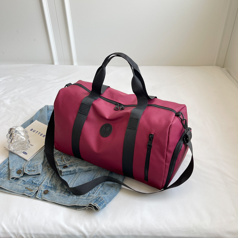 portable travel bag men's casual crossbody sports gym bag dry wet separation training bag women's business trip travel luggage bag details Picture