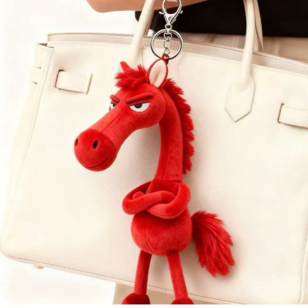 tianxuan dark horse 2026 year of horse plush hang decorations package pendant mascot pony doll doll keychain toy details Picture