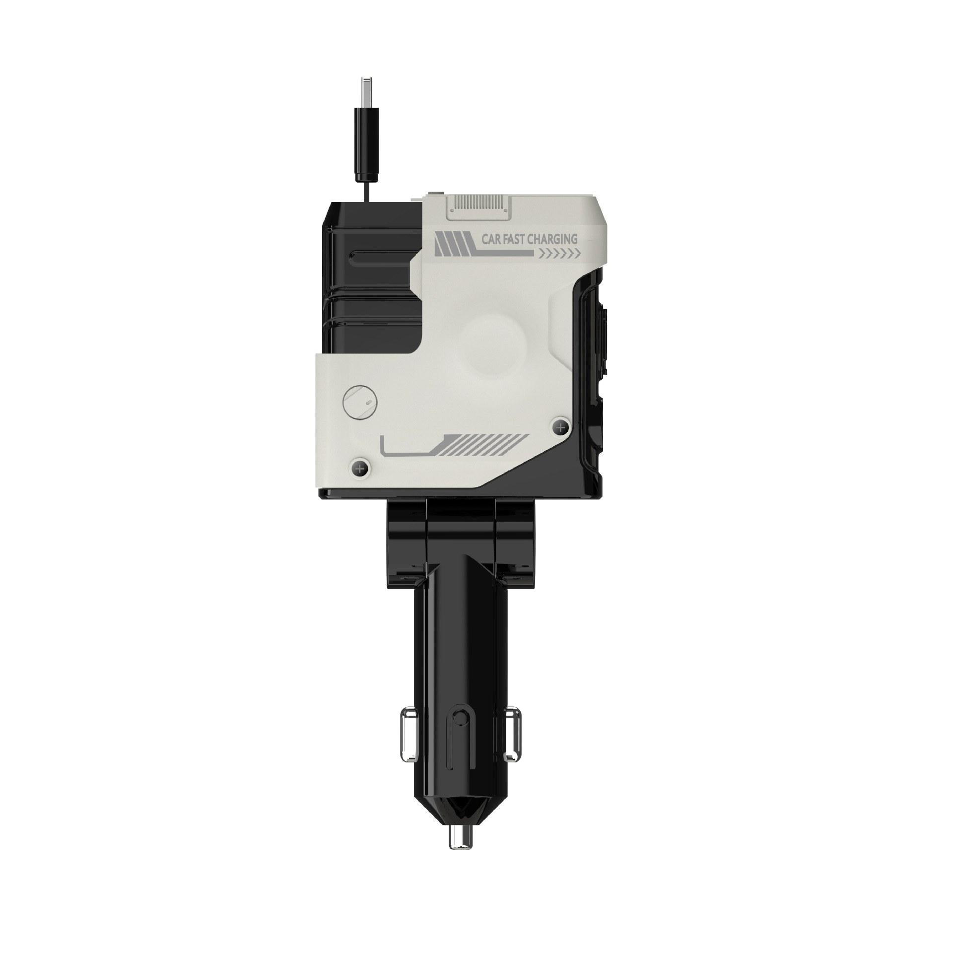 new c9 starry sky fast charge 120w with flexible wire car charger one for four multi-function digital display car charger details Picture