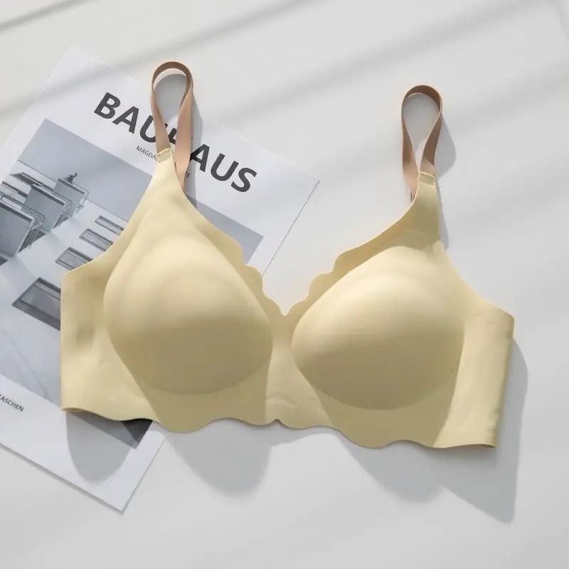 jelly stick seamless underwear women's small breast push up push up soft support no wire accessory breast push up large thin bra Application Scenario
