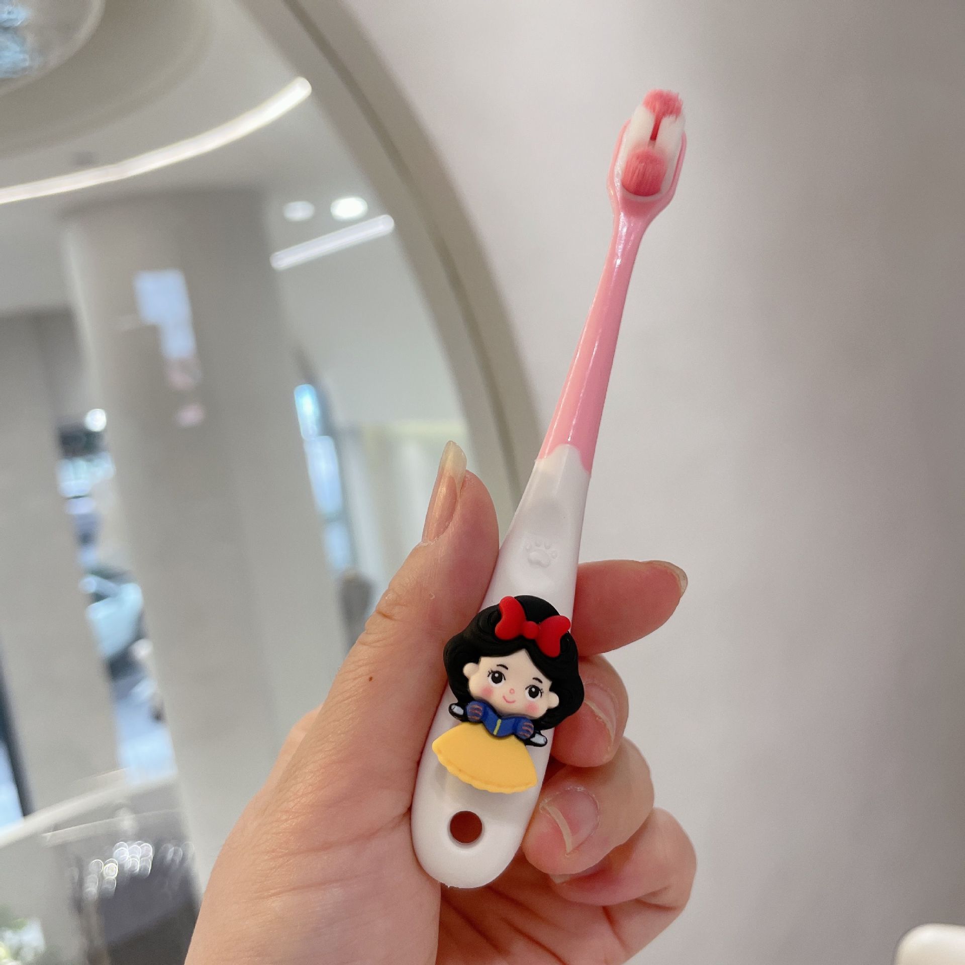 sanrio series 2-12 years old soft fur children's toothbrush 3 to 6 years old 0 to 3 years old baby girl soft fur comfortable details Picture