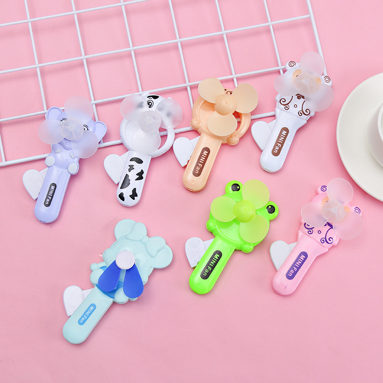 cute cartoon hand fan hand pressure manual mini fan portable portable handheld handheld promotional gifts gift Specification drawing