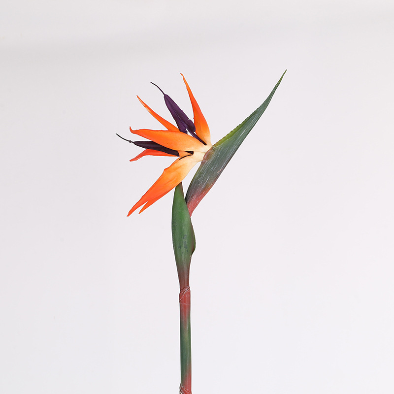 bird of paradise high quality hand feeling artificial flower home decoration sample room decoration photography props plastic fake flower wholesale Item Picture