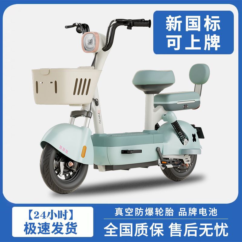 new national standard small electric car adult new two-wheel bicycle battery car female student full figure