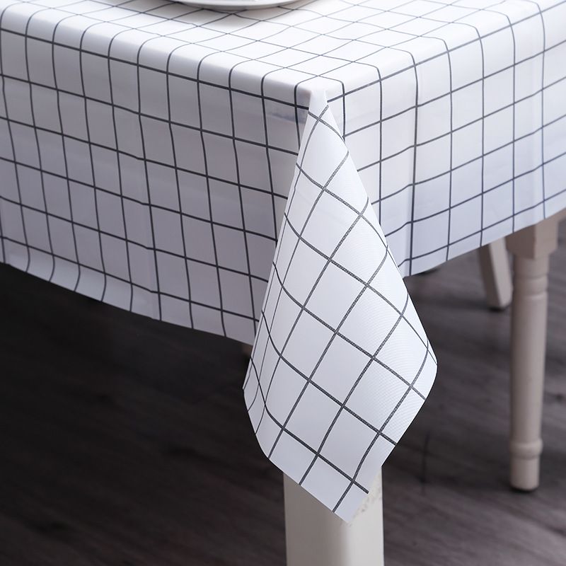 japanese-style home tablecloth ins tablecloth anti-scald and waterproof oil-proof disposable pvc lattice coffee table table mat dormitory tablecloth Application Scenario