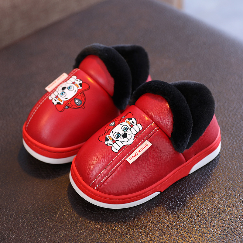 paw patrol children's cotton shoes ankle wrap cotton slippers winter warm home shoes non-slip waterproof boys 'and girls' cotton shoes details Picture
