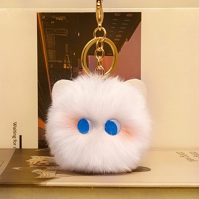 blush  pendant plush key chain cute girl heart  schoolbag pendant wholesale stall small goods details Picture
