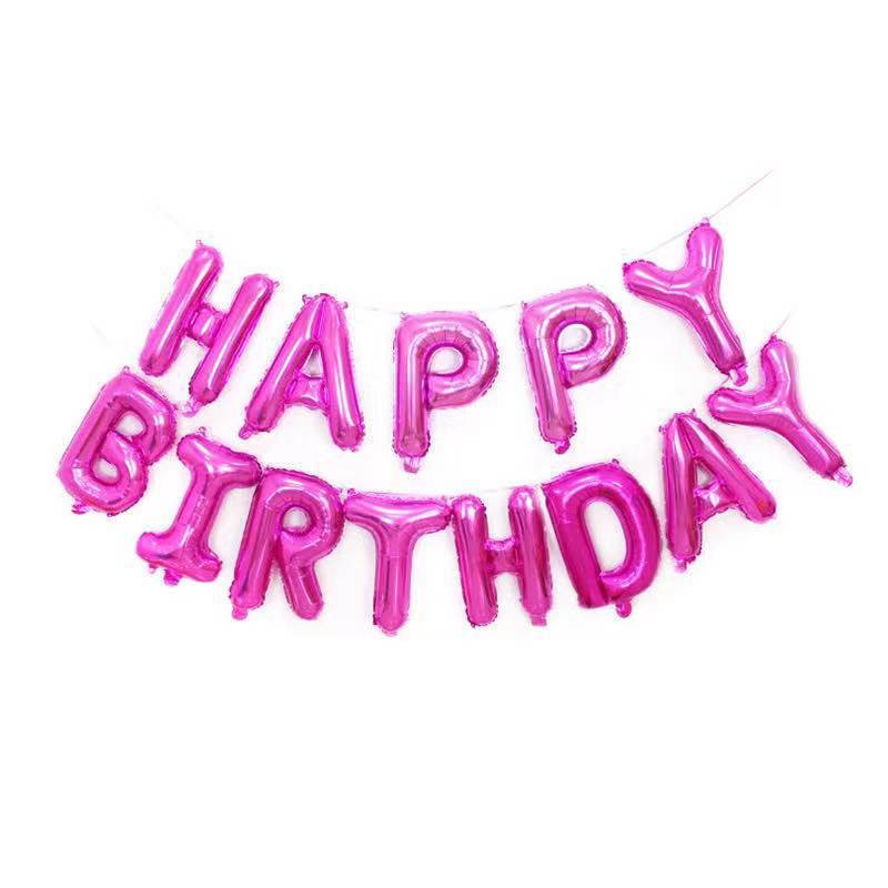 16-inch letter aluminum balloon happy birthday balloon set happy birthday aluminum foil balloon number details Picture