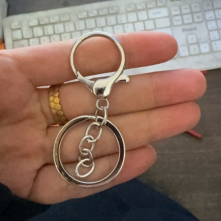 lobster buckle factory wholesale metal alloy lobster keychain three-piece diy backpack ornament key pendants hanging details Picture
