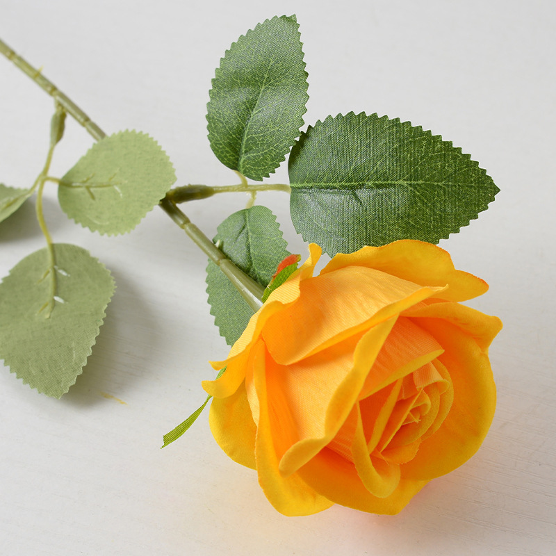 flannel artificial rose wholesale single artificial flower artificial silk flower wedding home furnishing valentine's day decoration bouquet wall details Picture