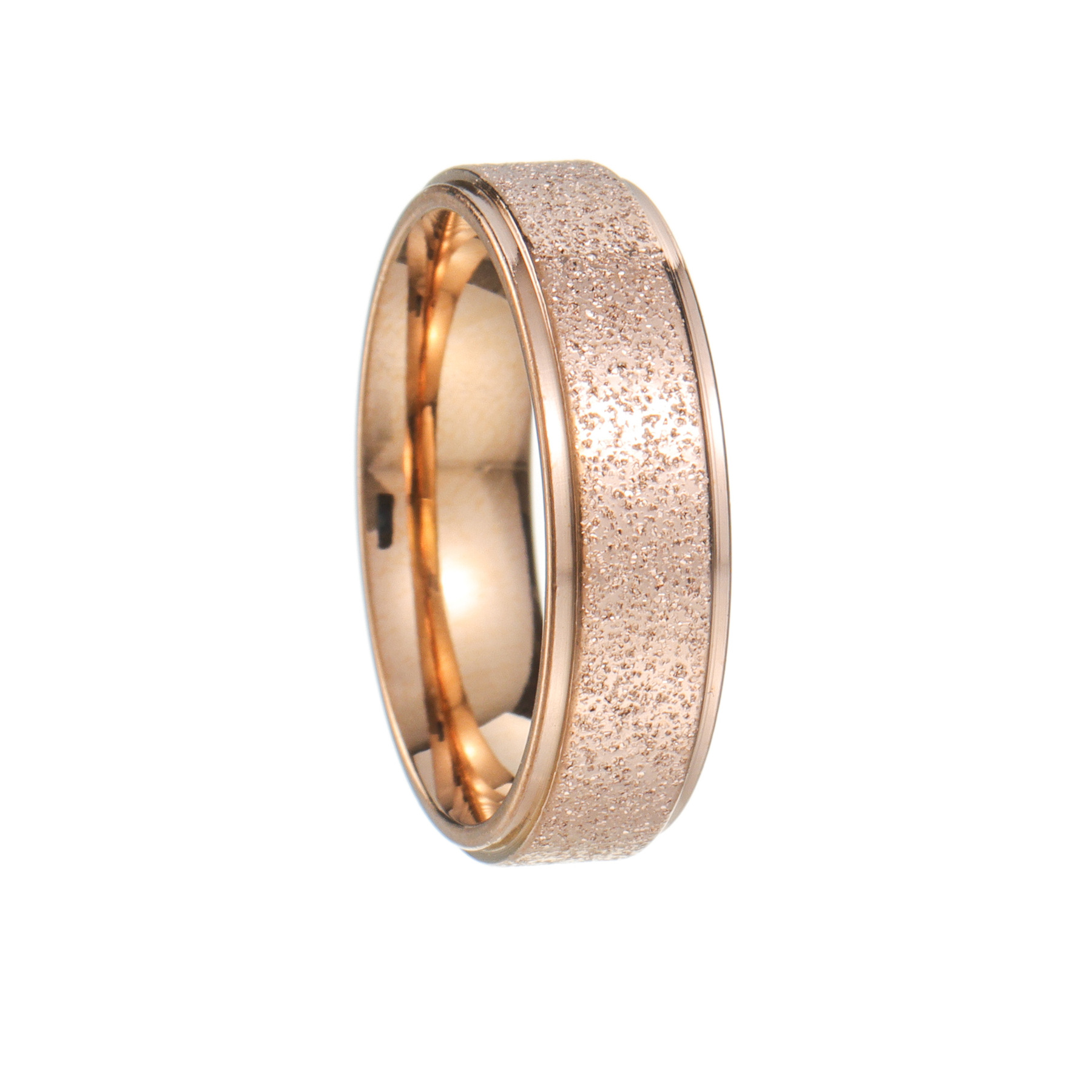 ins hot 2mm thin ring stainless steel frosted tail ring simple fashion popular ornament couple couple rings wholesale details Picture