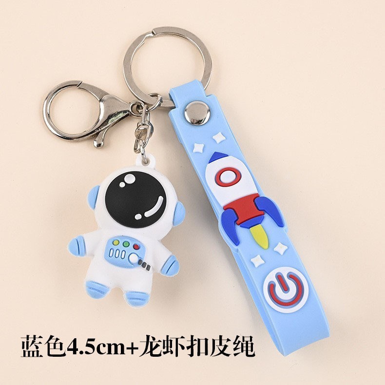 spot cartoon astronaut keychain ornaments cute schoolbag anti-lost spaceman doll pendant handbag accessories details Picture