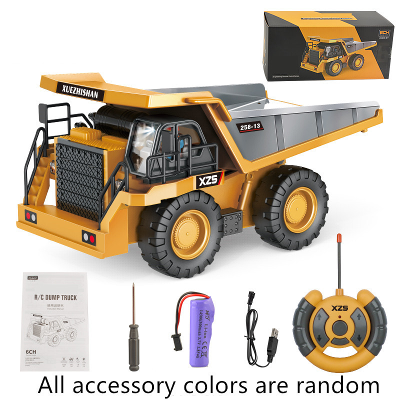 children's alloy remote control engineering vehicle simulation excavator toy bulldozer electric 2.4g boy remote control car model Item Picture