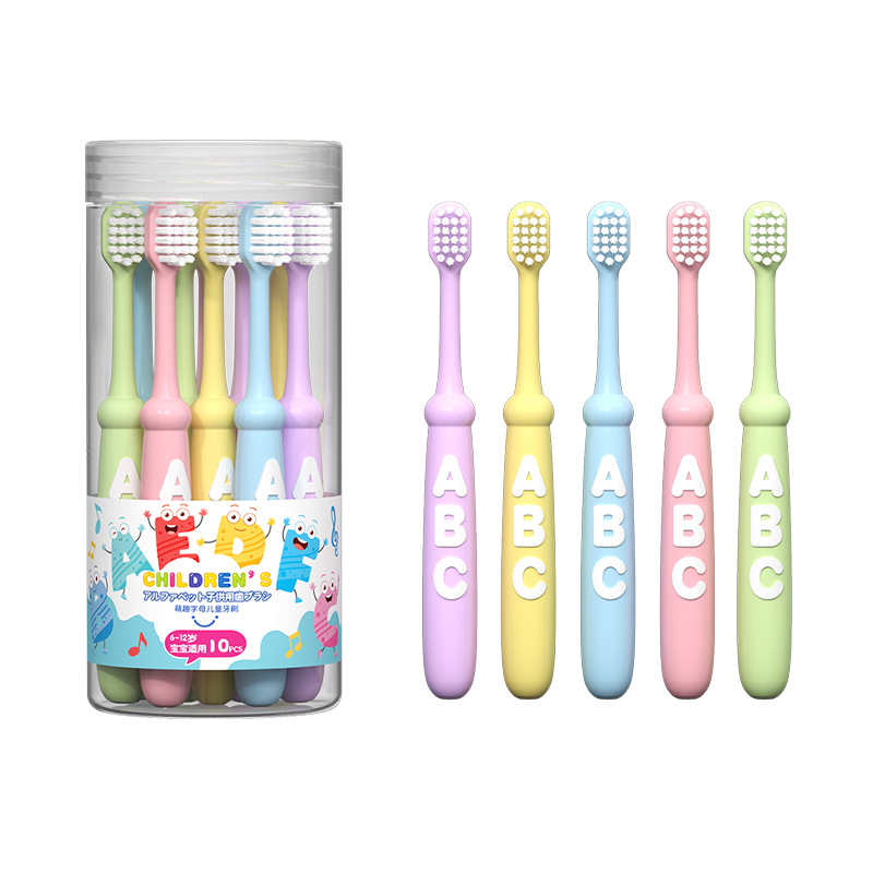 eco life children's toothbrush soft fur wholesale cartoon gum care household 3-12 years old baby storage ten barrel manufacturers Item Picture