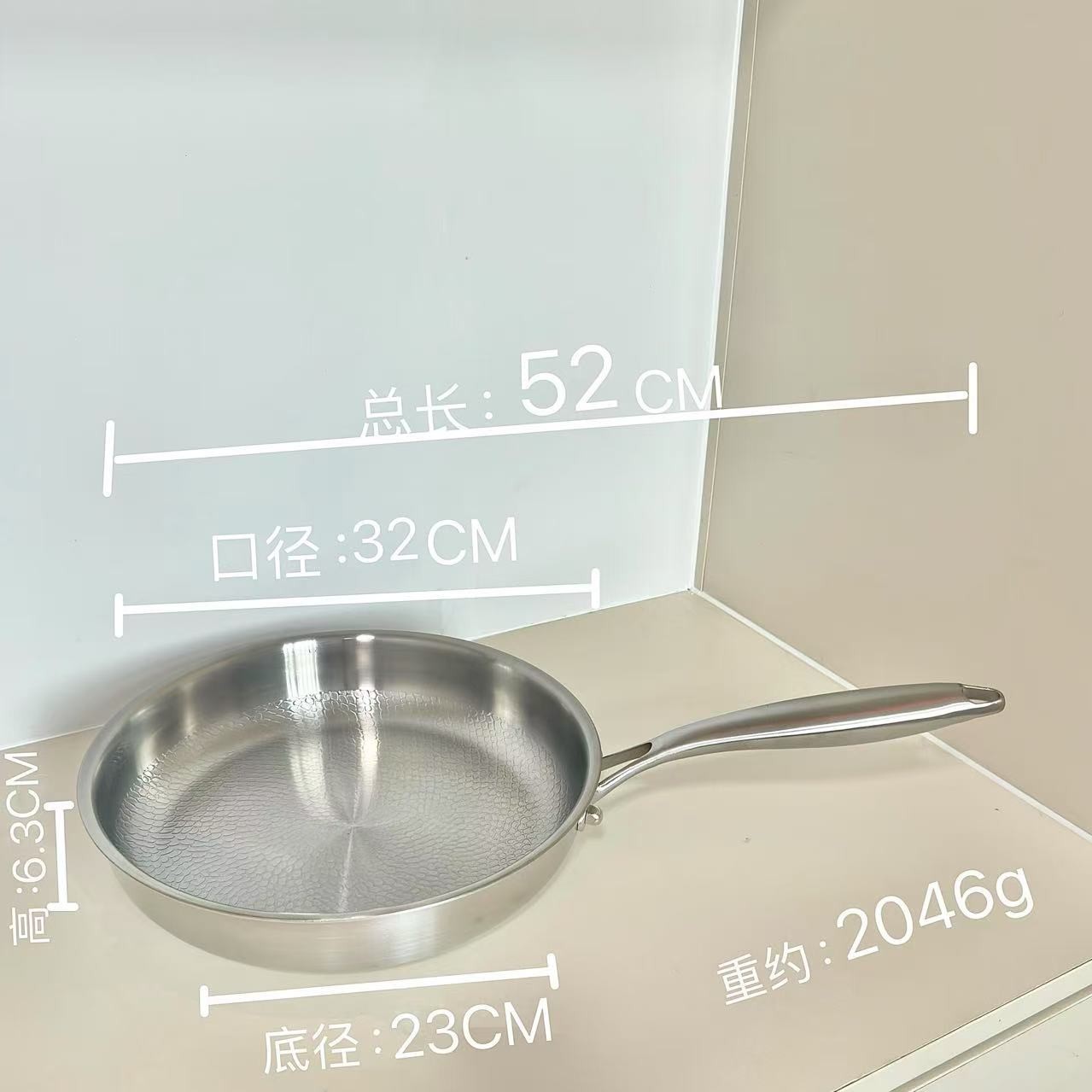 cross-border spot german pan pure titanium home use and commercial use pan non-stick pan can be put into dishwasher steak pot full figure