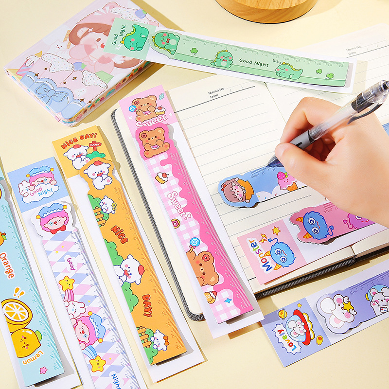 creative cartoon magnetic soft ruler student 15cm cute plastic animal straight ruler drawing soft ruler stationery wholesale Application Scenario