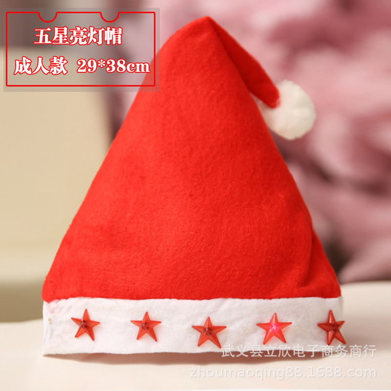 2025 christmas hat christmas decorations children adult snowman old man deer red luminous antlers decoration dress up full figure