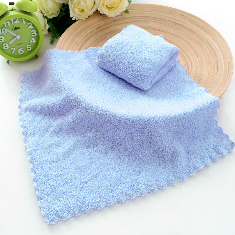 coral fleece 2525 kids' towel face cleaning small square towel makeup remover small tower thickened absorbent full figure