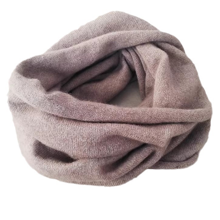 autumn and winter velvet scarf women's cold-proof warm lazy bandana young people knitted pullover scarf cervical support cold protection Item Picture