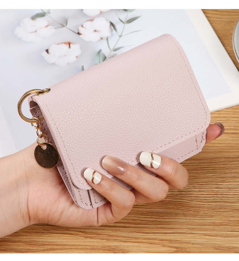 [source factory] new women's wallet short coin purse mini and simple student coin purse women fashion card holder Application Scenario