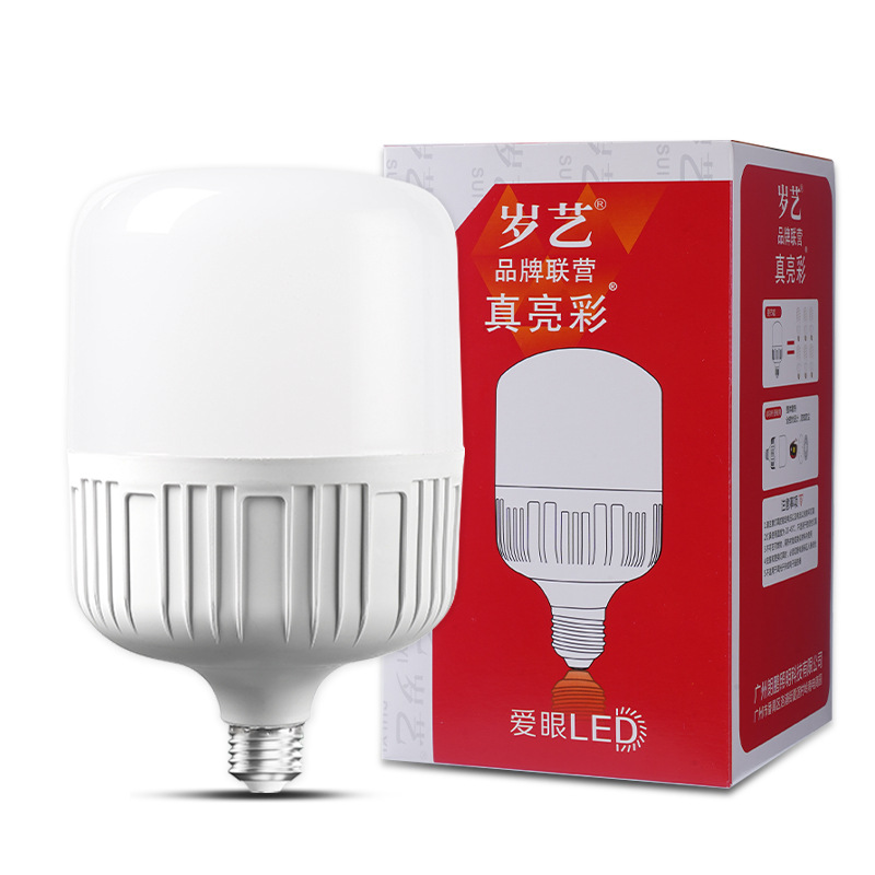 led bulb household e27 screw spiral energy-saving lamp white yellow light super bright eye-protection lamp high power lighting bulb Item Picture