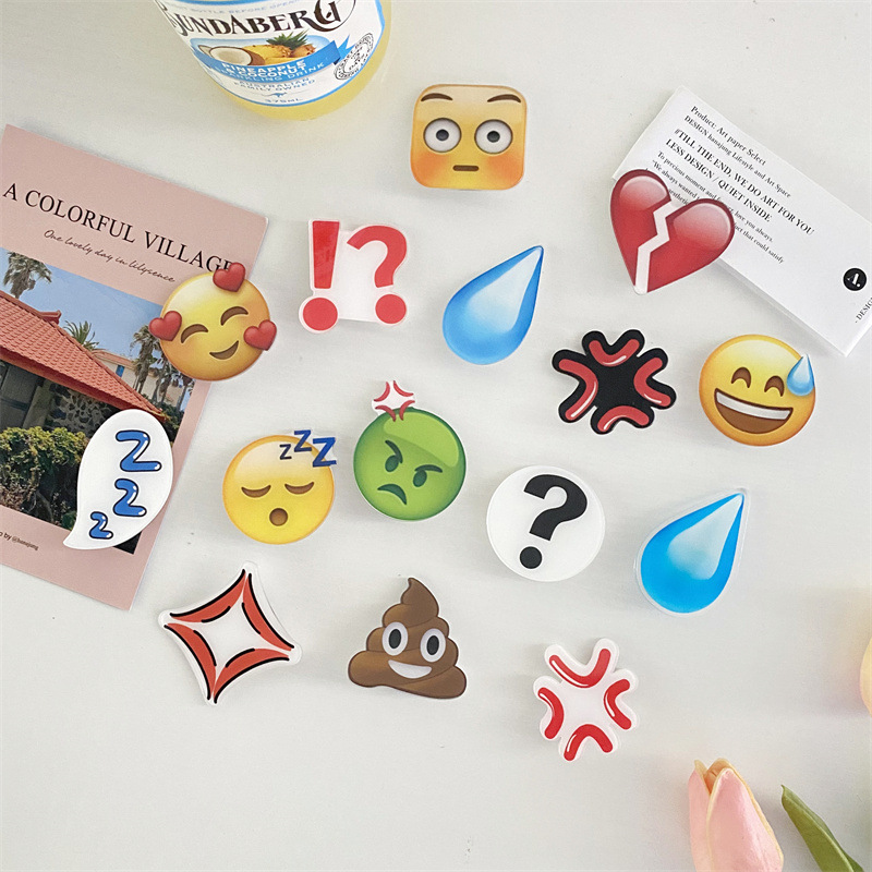 emoji facial expression bag water drop barrettes butt clip acrylic clip hairpin funny sweat drop pp clip stall wholesale full figure