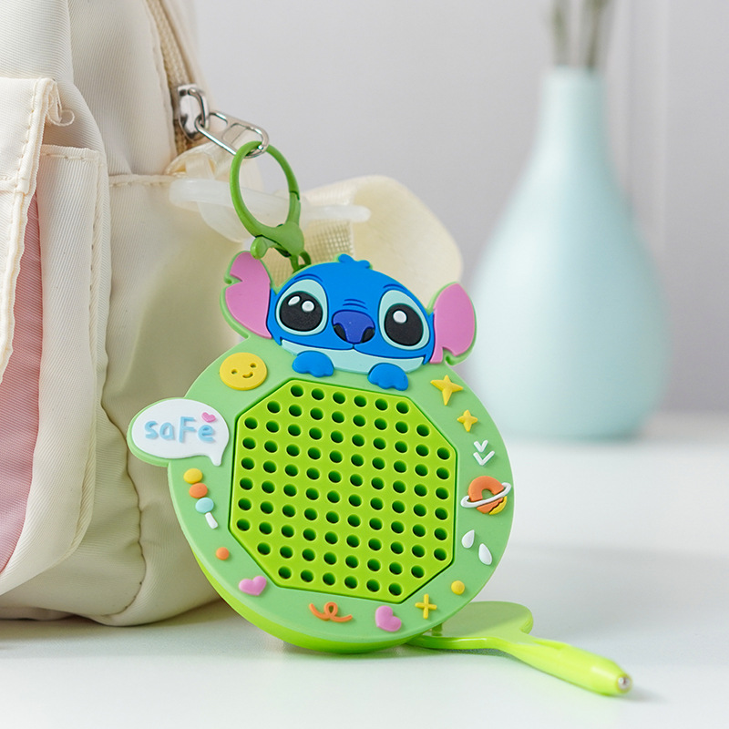 creative cartoon decompression magnetic steel ball drawing board keychain cute couple schoolbag pendant car key chain gift Application Scenario