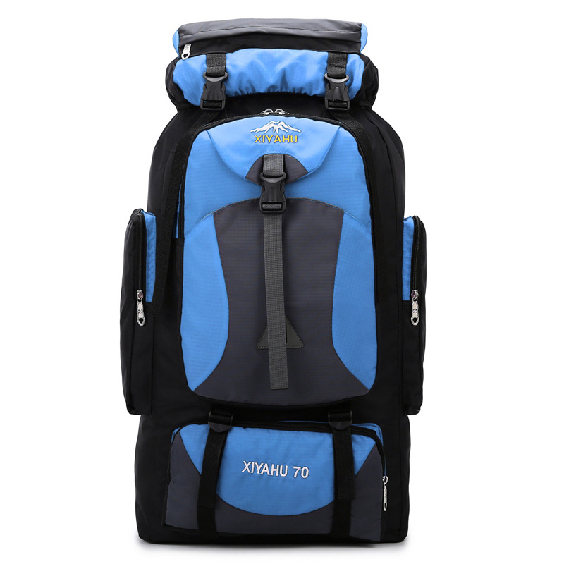 cross-border new arrival 70l outdoor mountaineering bag men's and women's sports backpack large capacity leisure hiking travel backpack details Picture
