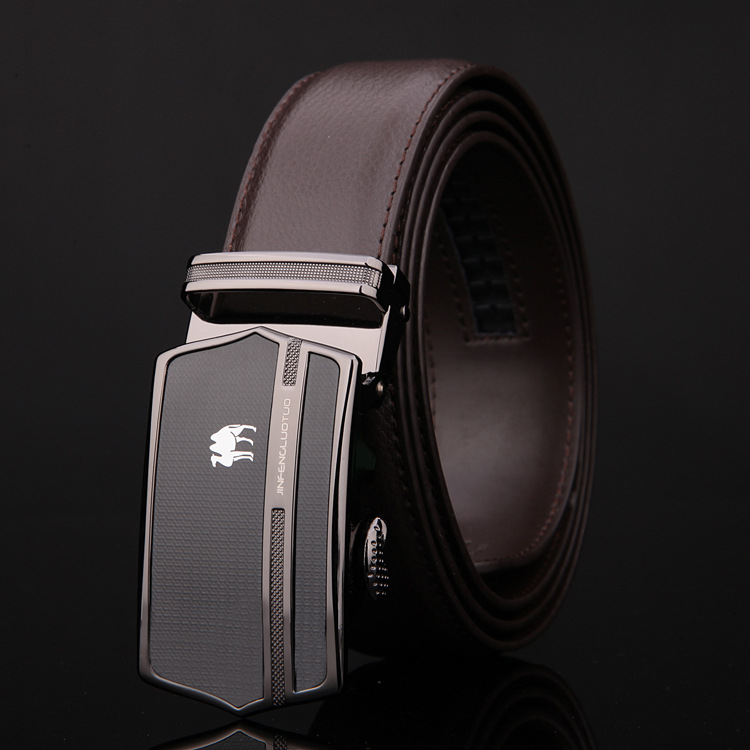 pure cowhide business men's belt hot sale automatic buckle men's pant belt leather belt men's wholesale Specification drawing