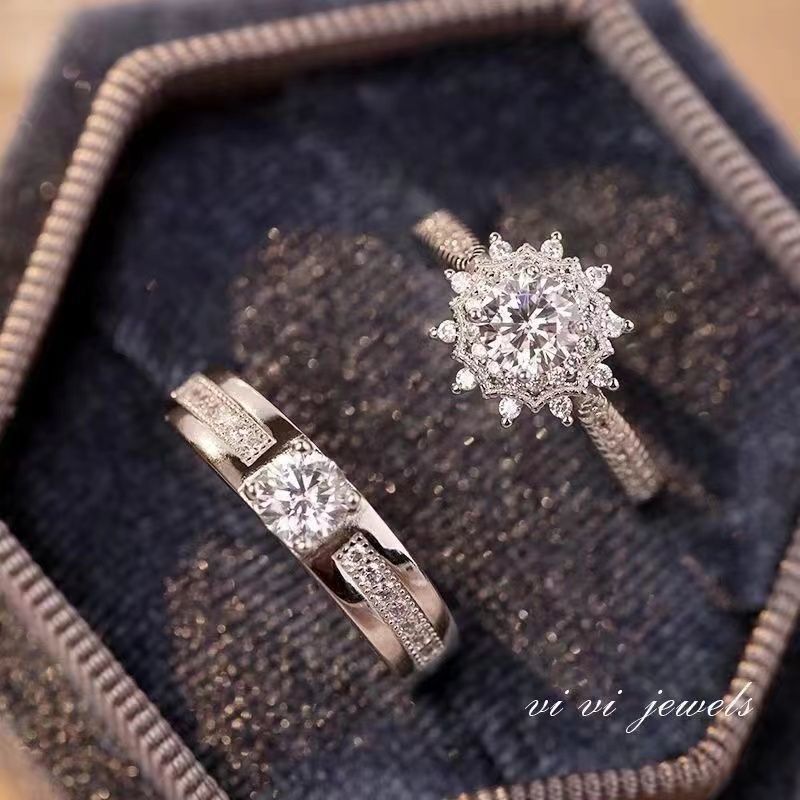 simulation fake diamond ring couple wedding rings adjustable mouth ring for wedding photo ceremony props Specification drawing