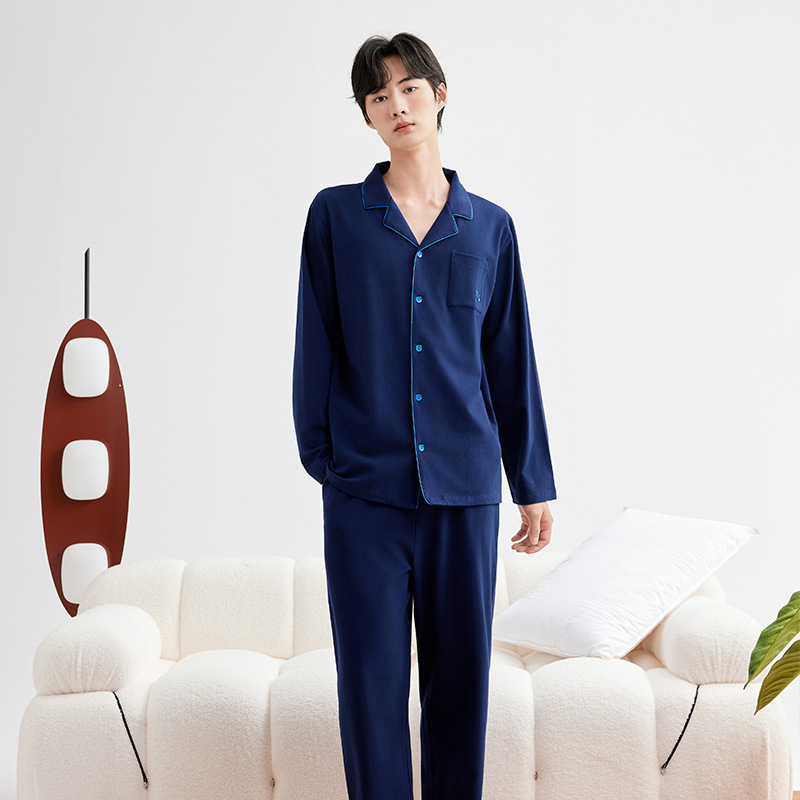 class a 220g cotton pajamas women's autumn thickening brushed warm ladies' homewear autumn and winter pajamas cotton suit details Picture