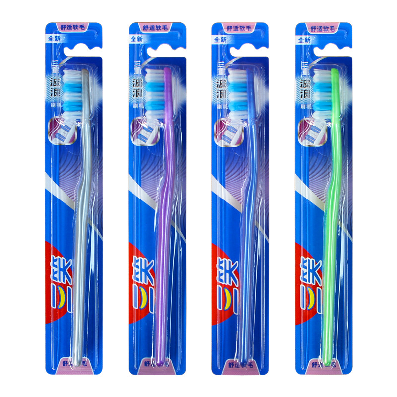 sanxiao toothbrush adult medium-soft bristles toothbrush comfortable soft bristle family pack 998n toothbrush wholesale special offer Application Scenario