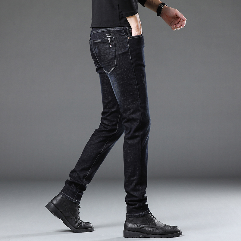 slim fit skinny jeans for men 2025 new casual simple all-matching pants spring and autumn high-end men's fashionable trousers full figure