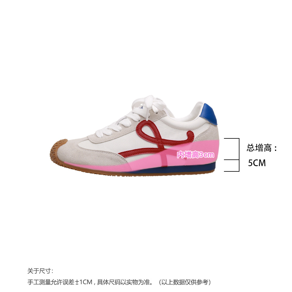 yangmi same product retro ballet training shoes for women 2025 new genuine leather casual board shoes height increasing insole sports cortez Application Scenario