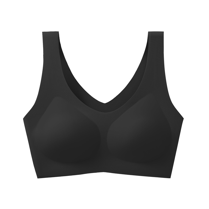cloud underwear women's seamless non-size bra big chest small sports vest type wireless large size back shaping bra Specification drawing